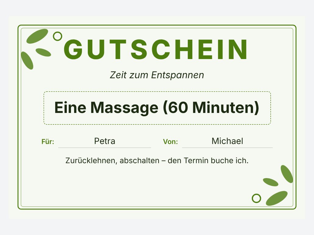 Massage verschenken